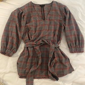 Halogen Checkered Blouse